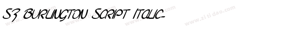 SF Burlington Script Italic字体转换